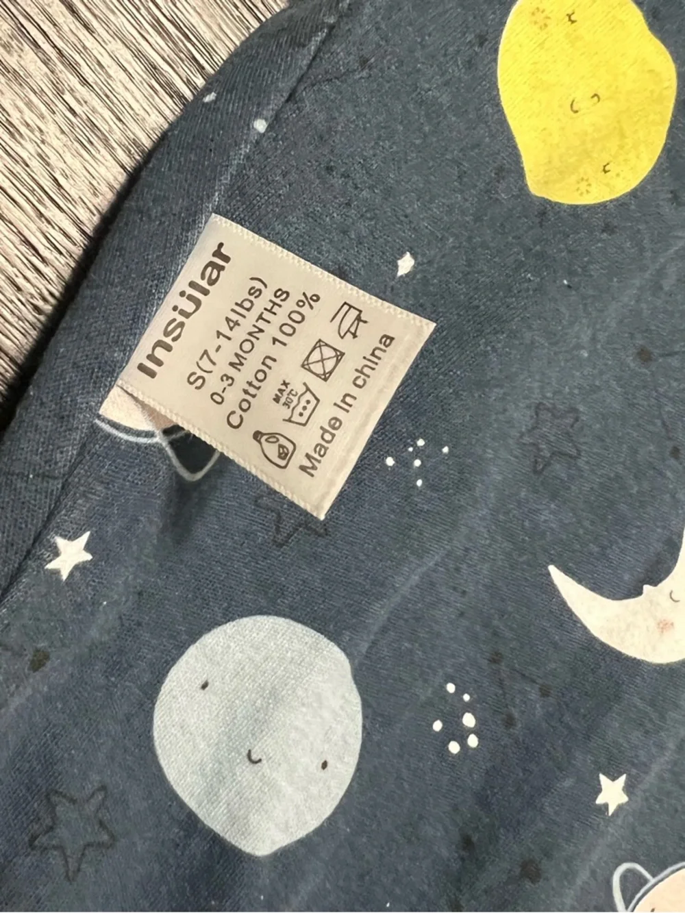 Space-Print Swaddle 0-3m - Picture 3 of 7